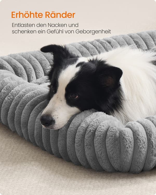Medium ortopædisk hundeseng | Tauben grå | 106x75x20 cm