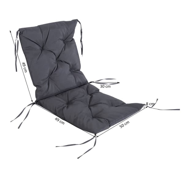 2 tuolin tyynyn setti - harmaa | Väri: Harmaa | Mitat: 38,58x19,68x3,14 cm