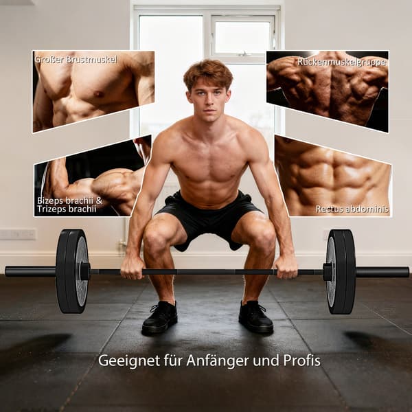 Olympiatanko 180 cm, 200 kg | Väri: Musta
