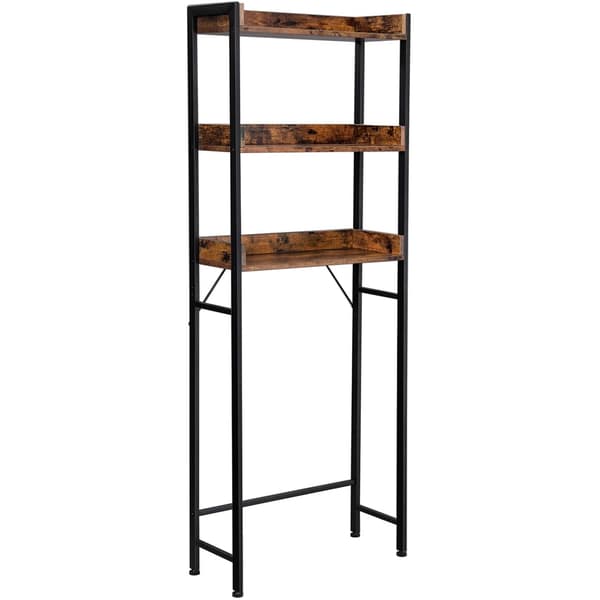 Badeværelsesskab - Toiletskab - Opbevaringsstativ - Industriel - 63 x 25 x 165 cm