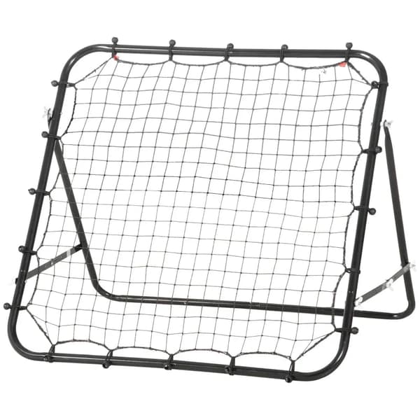 Fodbold rebounder - justerbar og foldbar | Farve: Sort | Mål: 80x96x96 cm