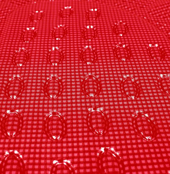 4-delige universele automatten aluminiumlook | Rood