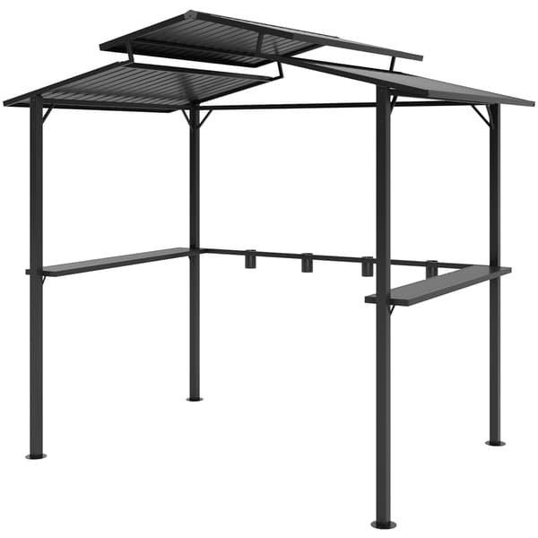 Ulkogrillipaviljonki | Väri: musta | Mitat: 160x250x250 cm