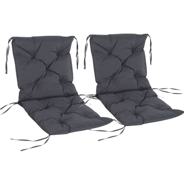 2 tuolin tyynyn setti - harmaa | Väri: Harmaa | Mitat: 38,58x19,68x3,14 cm