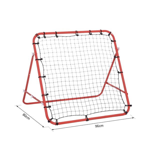 Fodbold Rebounder | Farve: Rød, Sort | Mål: 37,79x31,49x37,79 cm