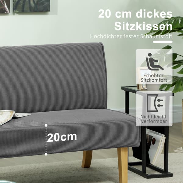 2-istuttava vakosametti sohva - harmaa | Väri: Harmaa | Mitat: 110x62x85 cm