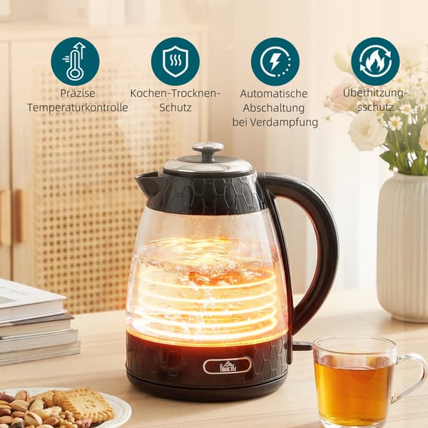 1.7L Kettle & 4-slice toaster | Farve: Sort | Dimensions: 16.9x22.2x23.8 cm