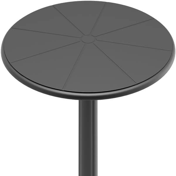 Barbord Tomas - Sort plast ståbord | Farve: sort | Mål: 60x60x107 cm