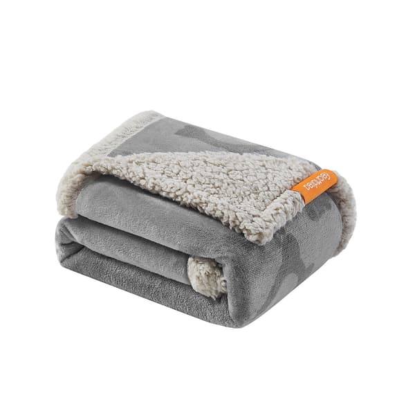 Lemmikkipeitto koirille - Sherpa - vedenpitävä - harmaa - 101 x 73 cm