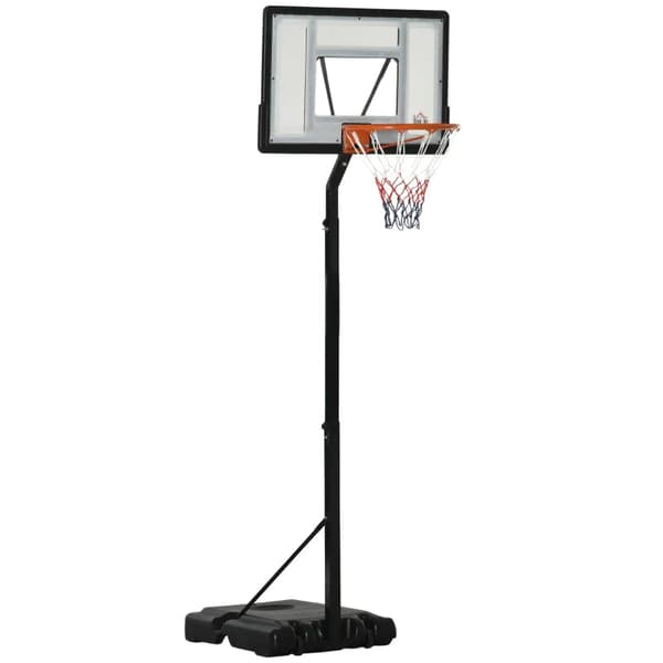 Justerbart basketballstativ | Farve: Sort | Mål: 90x60x210-260 cm