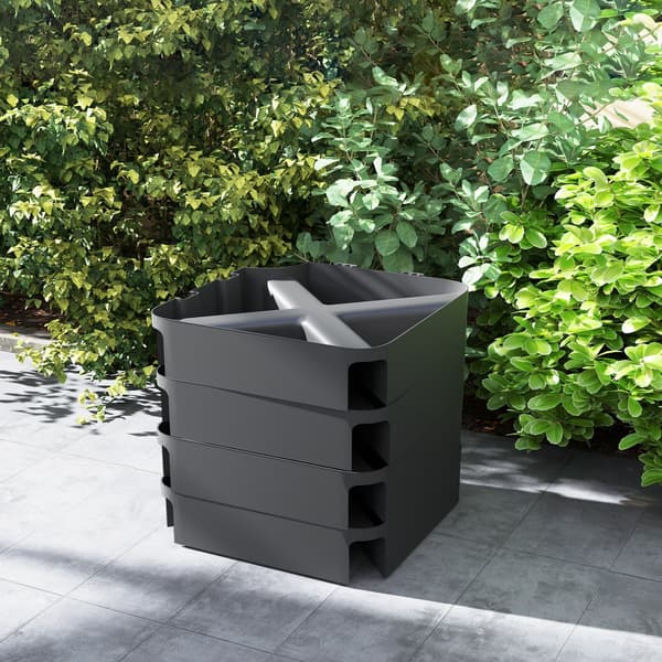 Parasol basevægte - 4-delt sæt | Farve: Sort | Mål: 89x89x10,5 cm