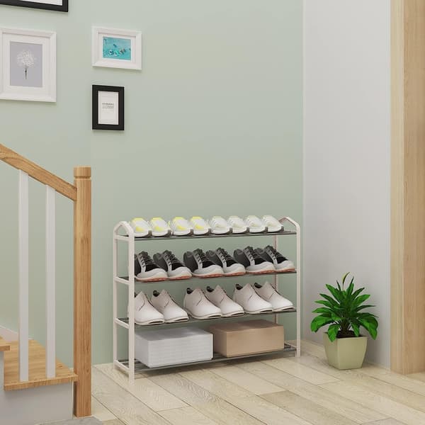 Skostativ 4 lag til 16 par sko | Fløde | 19,5x79x62 cm