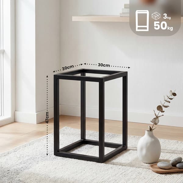 Bordfod af metal til bordplader | Farve: sort