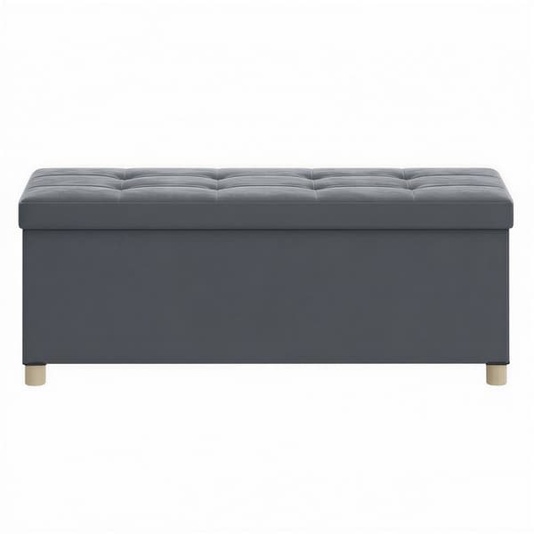 Sofa med opbevaringsplads | Grå | 110x38x40 cm