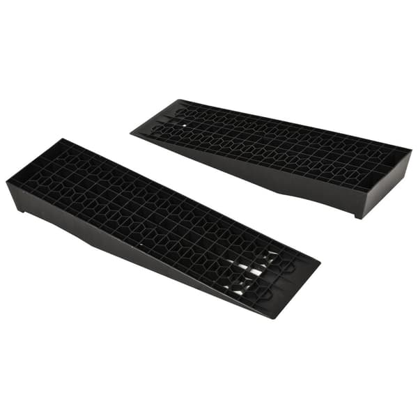 Bilramper til kantsten, sæt af 2 | Farve: Sort | Mål: 20x70x8 cm