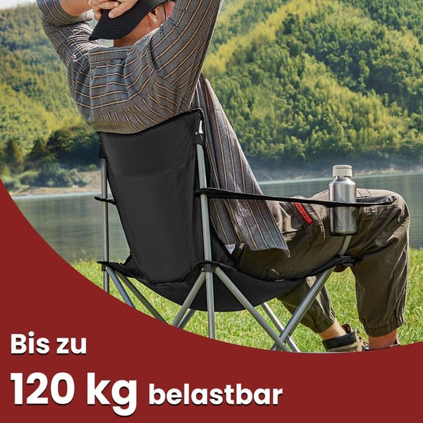 2-delt campingstolesæt - foldbare udendørsstole - letvægtskomfort - 84 x 52 x 81 cm