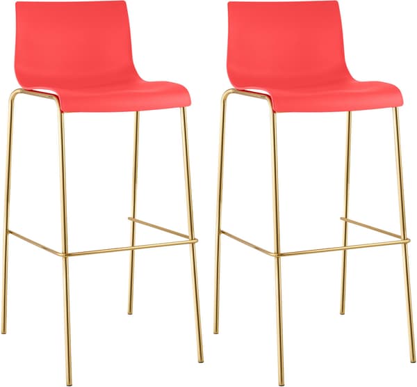 2 baarijakkaran sarja Hover muovia | Väri: punainen | Mitat: 43x48x100 cm