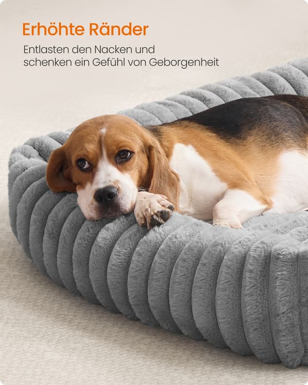 Medium ortopædisk hundeseng | Tauben grå | 91x68x18 cm