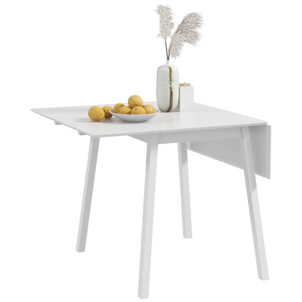 Fällbart matbord - Fällbart träbord | Färg: Vit | Mått: 110x86x75 cm