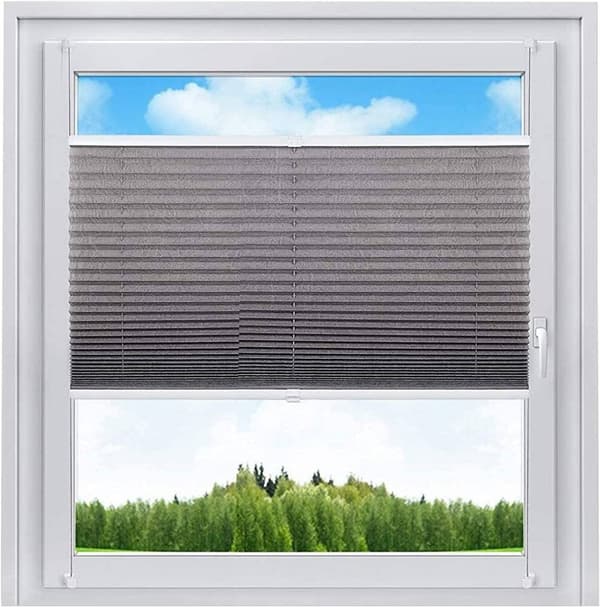 Plisségardinclip Fix i knust optik | Grå | 65x220 cm