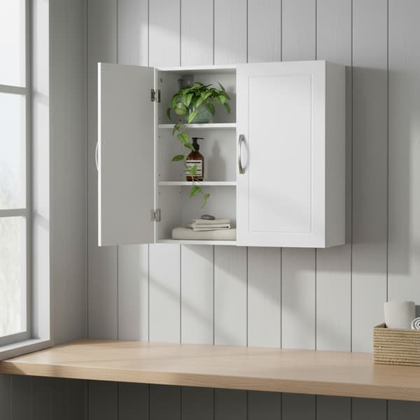 Väggskåp för badrum | Vit | 60x30x60 cm