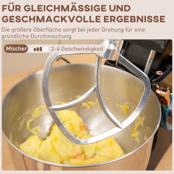 Foodprocessor 1400W med 5,5 l skål | Farve: Sort | Mål: 26x41x32 cm