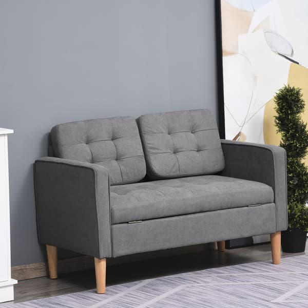 Sofa med opbevaring - Grå sofa | Farve: Grå | Mål: 111x62x78 cm