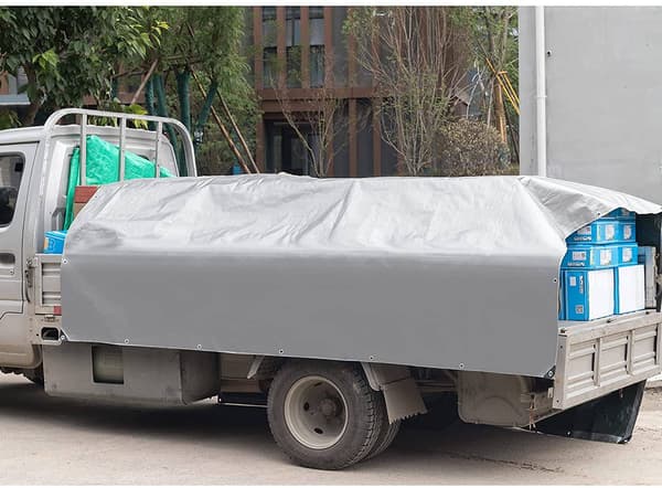 Vedenpitävä pressu 280 g/m² silmukoilla | Harmaa-vihreä | 3x6 m