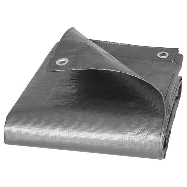 Vedenpitävä pressu metallisilmukoilla | Harmaa | 500x600 cm