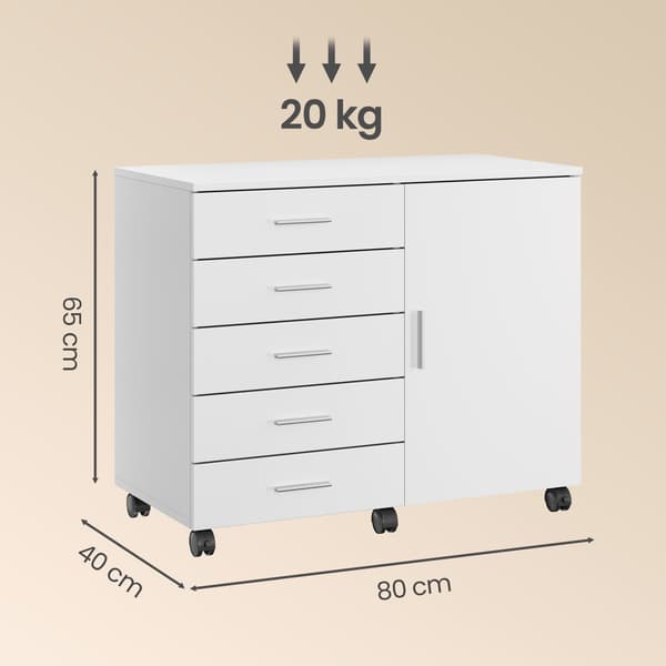 Rullecontainer met deur | Viden | 80x40x65 cm