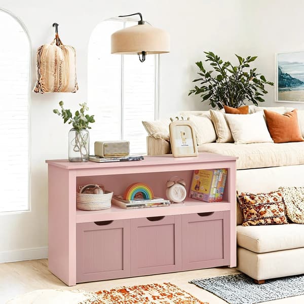 Børnebogreol - pink - MDF - 30 x 102 x 60 cm