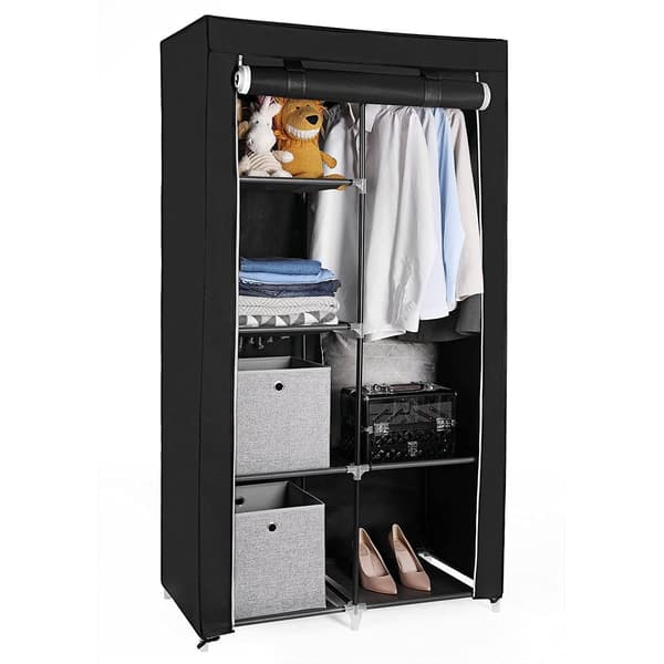 Sammenfoldelig garderobe XL - sort