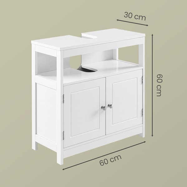 Vaskeskab | Mat hvid | 30x60x60 cm