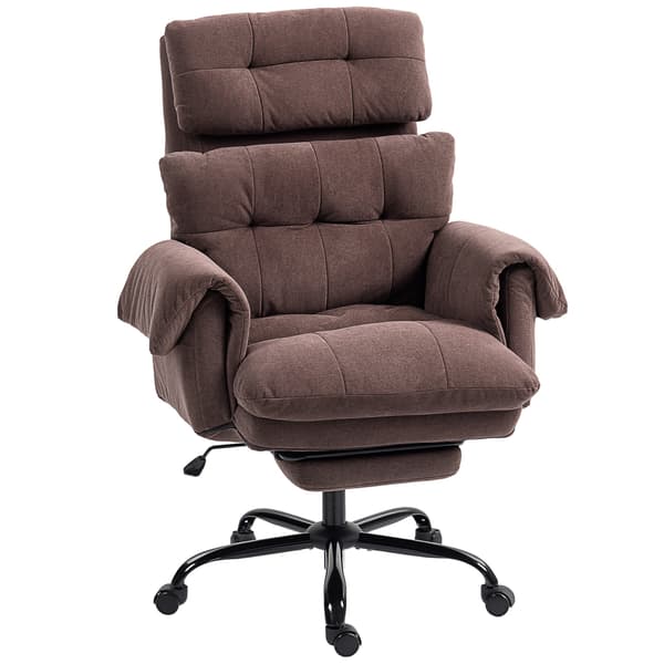 Kontorstol med armlæn | Farve: Brun + sort | Mål: 80x77x108-116 cm