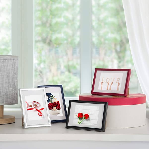 5-delt sæt plastfotorammer 20x30 cm | Sort
