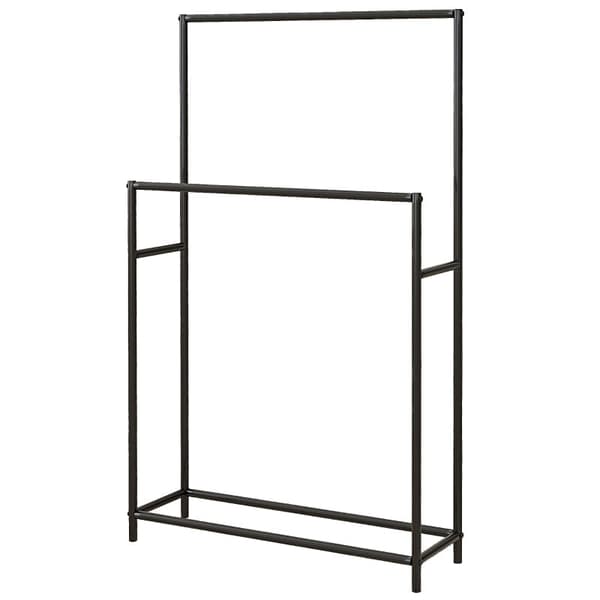 Pyyhepidike 2 tasossa | Väri: musta | Mitat: 66 x 20 x 110 cm