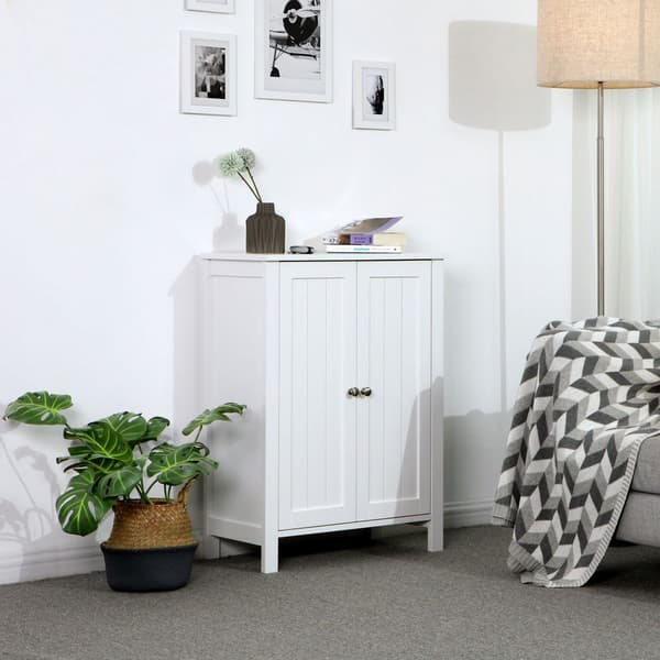Badrumsskåp med dubbeldörr - Vit - 60 x 80 x 30 cm