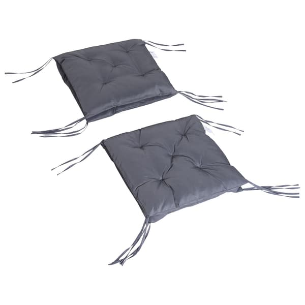 2 tuolin tyynyn setti - harmaa | Väri: Harmaa | Mitat: 38,58x19,68x3,14 cm