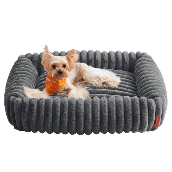 Ortopædisk vaskbar hundeseng | Bly grå | 71x55x18 cm