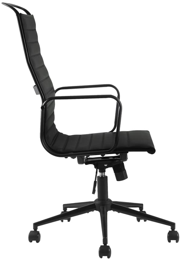 Kontorstol Nelson Kunstlæder - Ergonomisk | Farve: sort | Mål: 65x70x120 cm