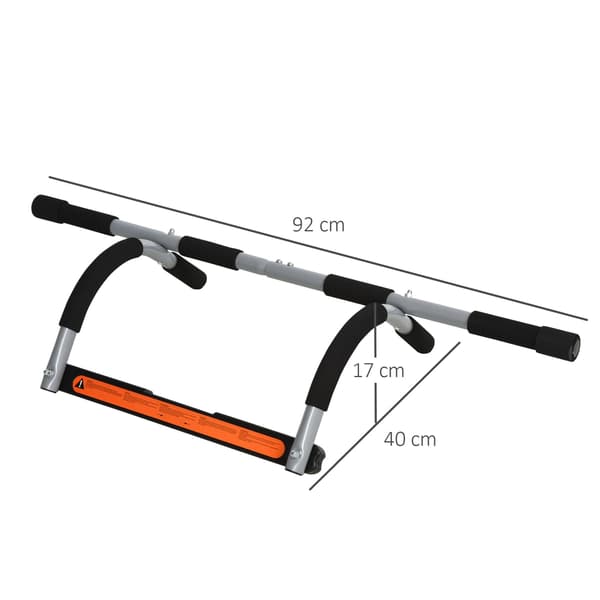 Pull-up bar træningsholder til pull-ups | Farve: Sort, grå | Mål: 40x92x17 cm