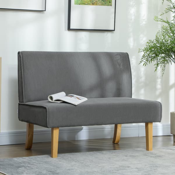 2-istuttava vakosametti sohva - harmaa | Väri: Harmaa | Mitat: 110x62x85 cm