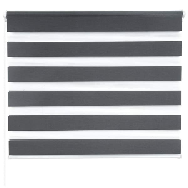 Dobbelt rullegardin uden boring mørkegrå 75x120 cm