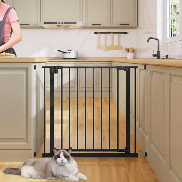 Trappe og dørport 75-87 cm | Sort | 75-87x2,5x76 cm