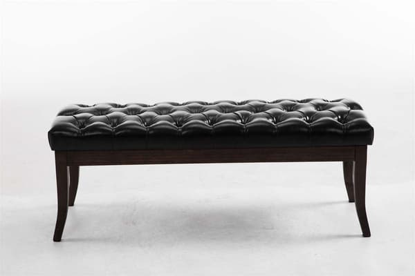 Sofa RAMSES - Chesterfield sofa | Farve: sort | Mål: 120x38x46 cm