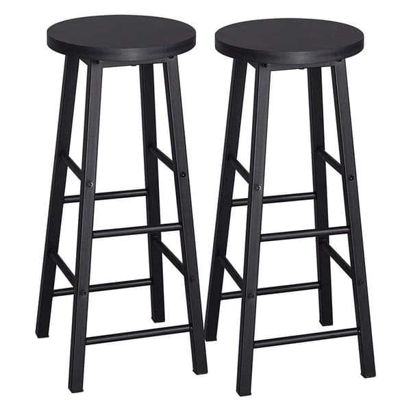 Bistro barstolar 2-delat set | Svart
