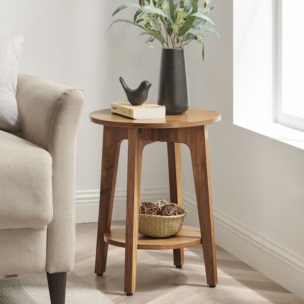 Sidebord honningbrun spånplade - 90 kg bæreevne - 40 x 50 cm