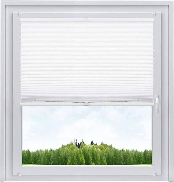 Plisségordijn Klemmfix | Wit | 110x150 cm