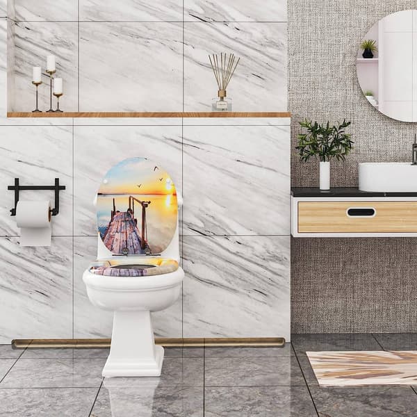 WC-istuin MDF soft close -saranoilla Sunset | Auringonlasku