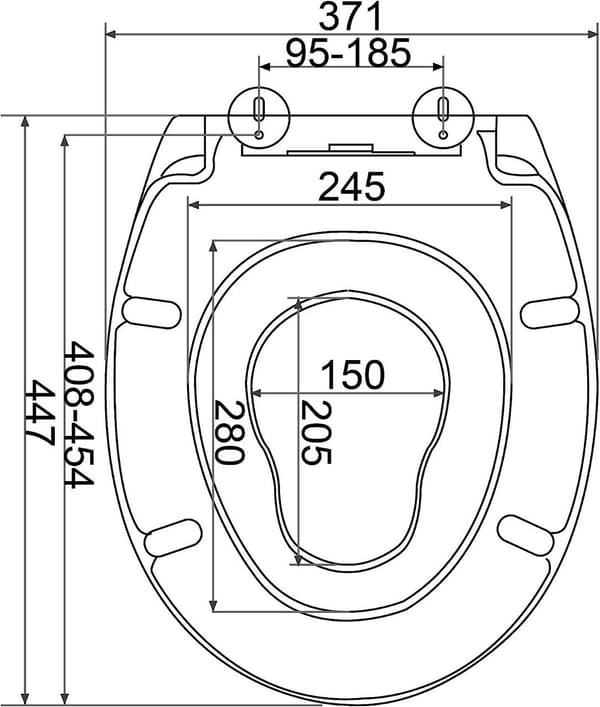 Toalettsits med integrerad barnsits soft close | Vit